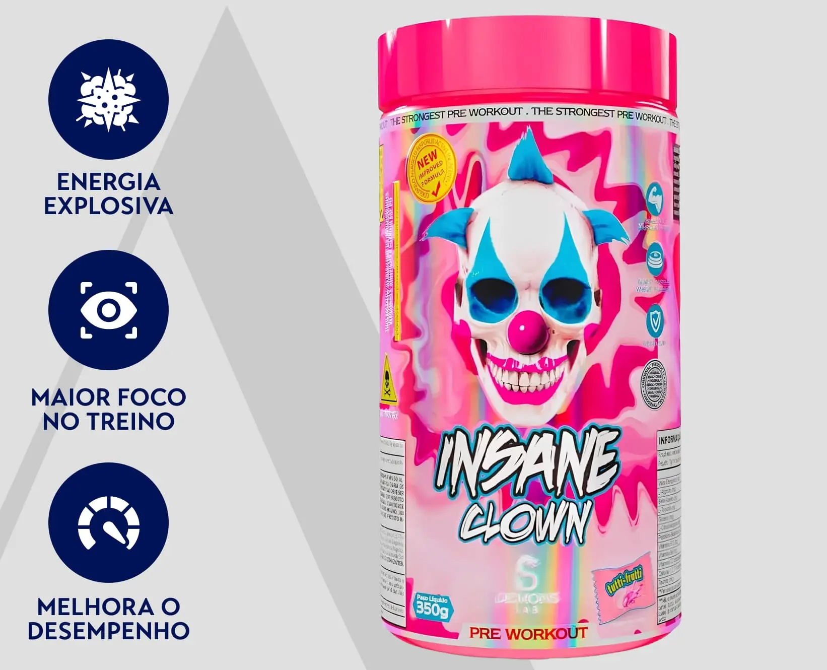 Pré-Treino Tutti-Frutti Insane Clown | 350g