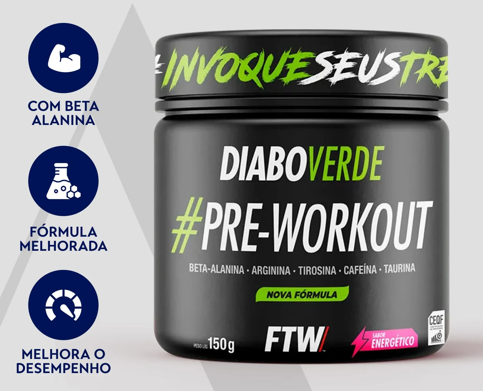 Pré-Treino Energético Diabo Verde | FTW | 150g