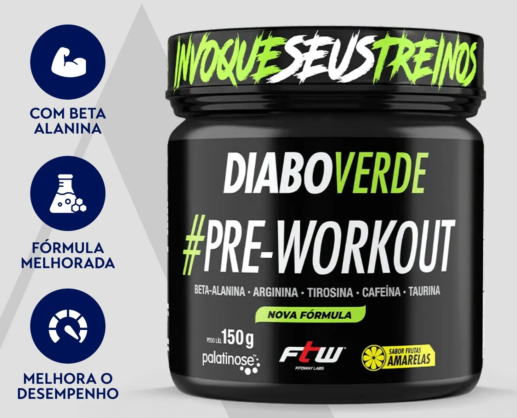 Pré-Treino Frutas Amarelas | Diabo Verde | FTW | 150g