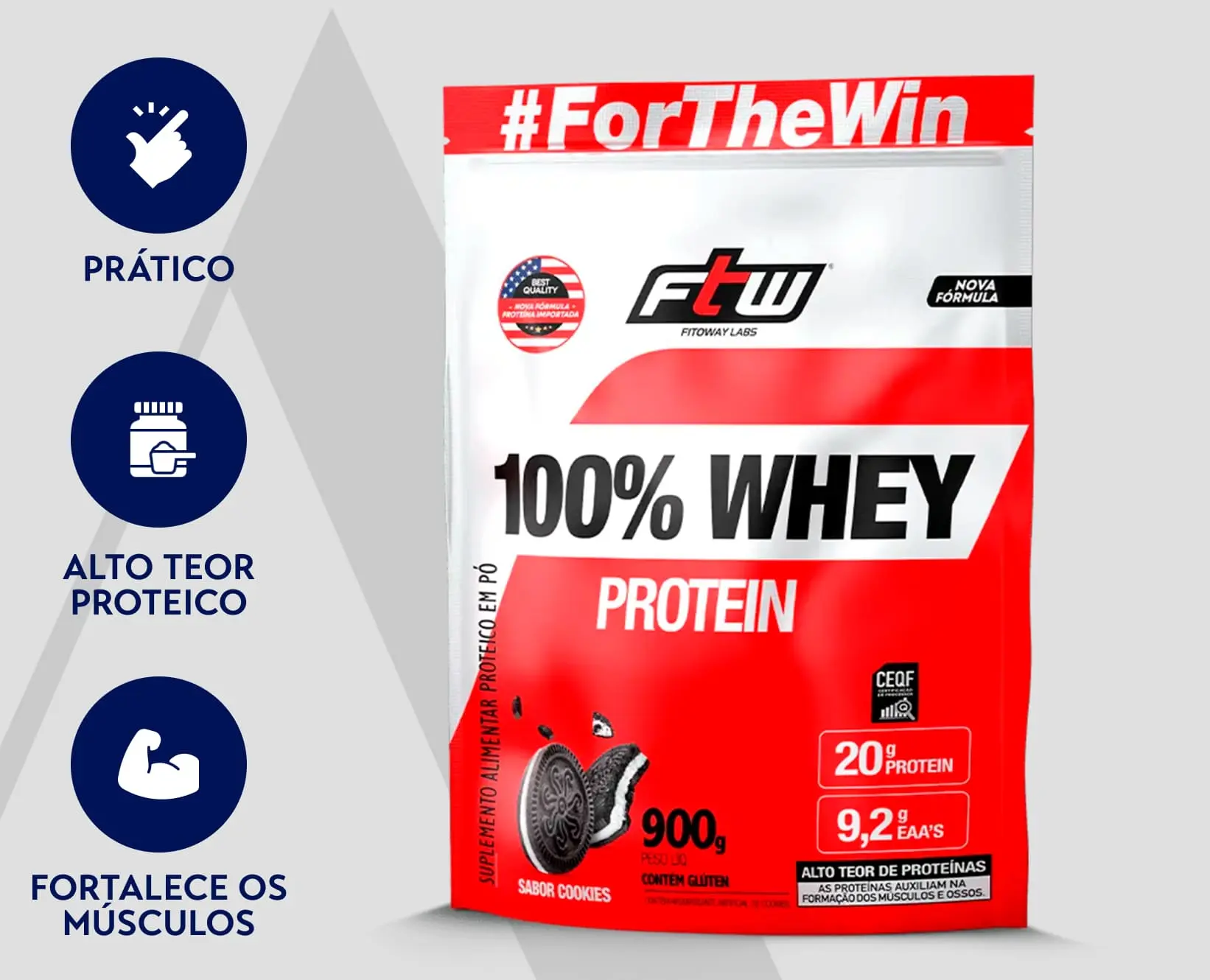 Whey de Cookies 100% | FTW | 900g (Refil)