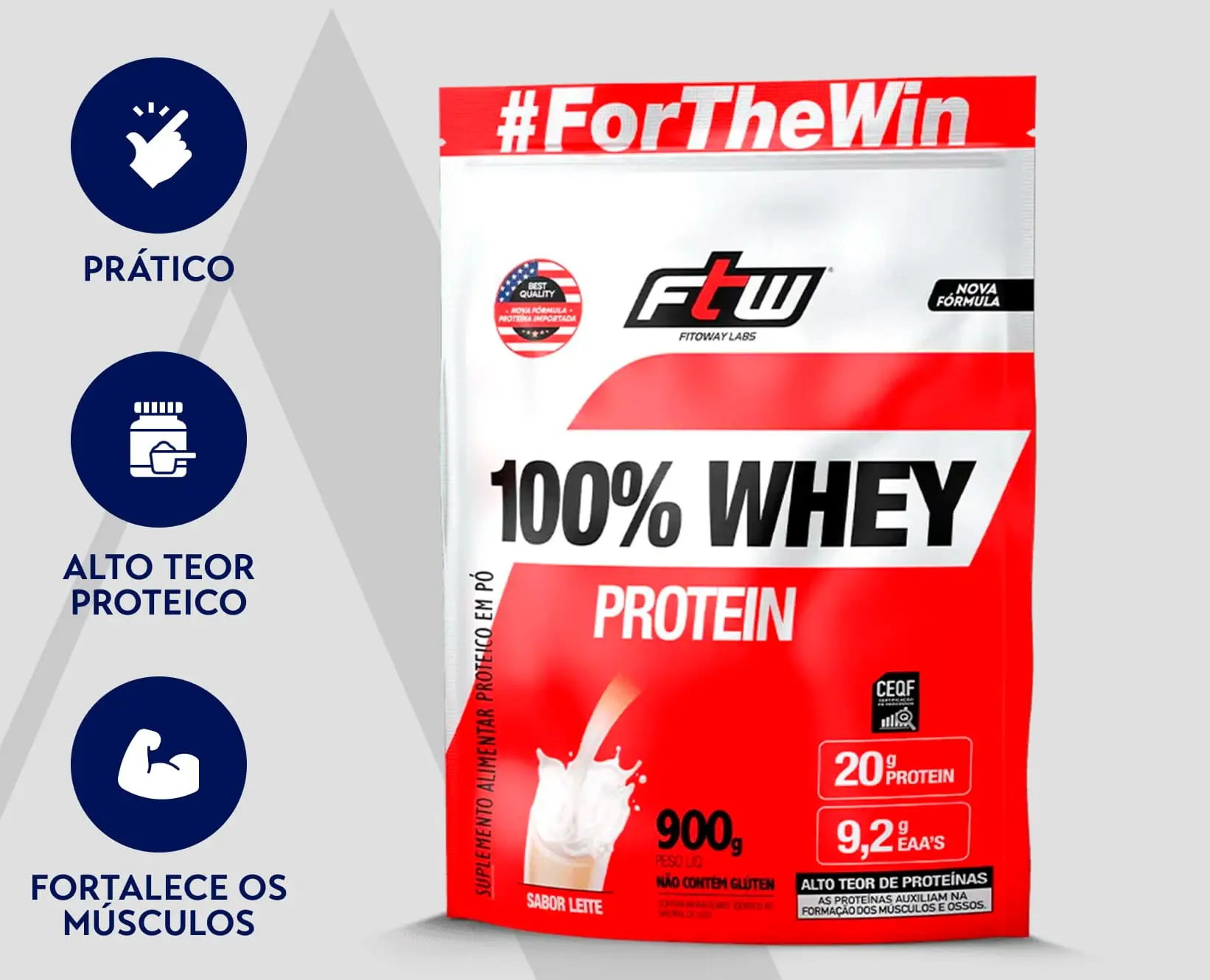 Whey Sabor Leite 100% | FTW | 900g (Refil)