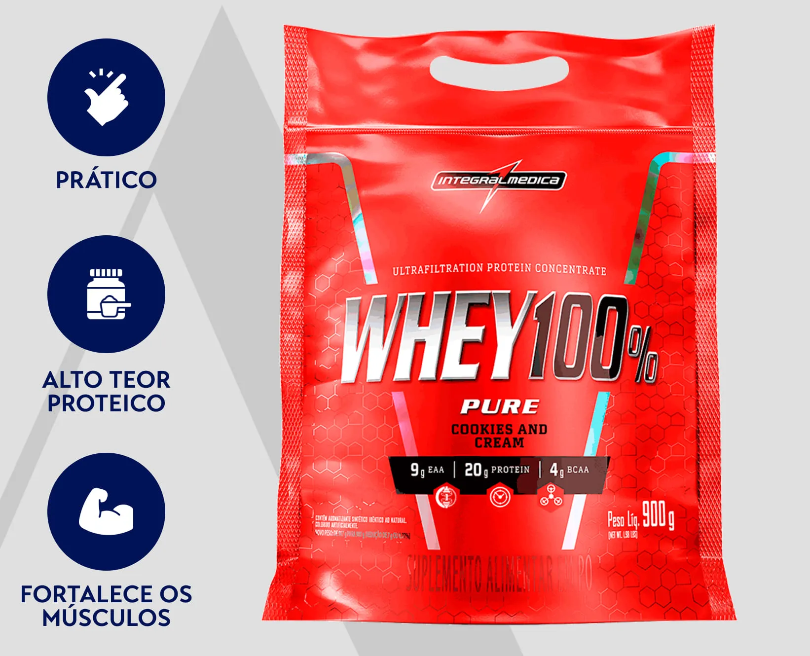Whey Sabor Cookies & Cream | Integralmedica | 900g (Refil)