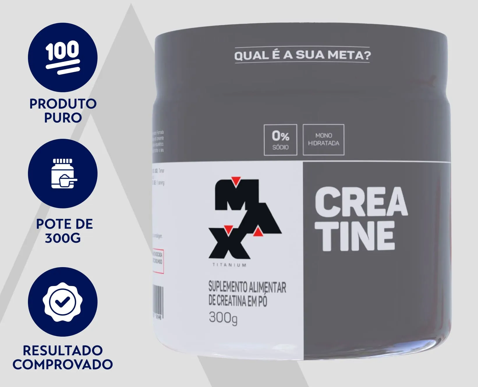 Creatina Max Titanium 300g em Pó