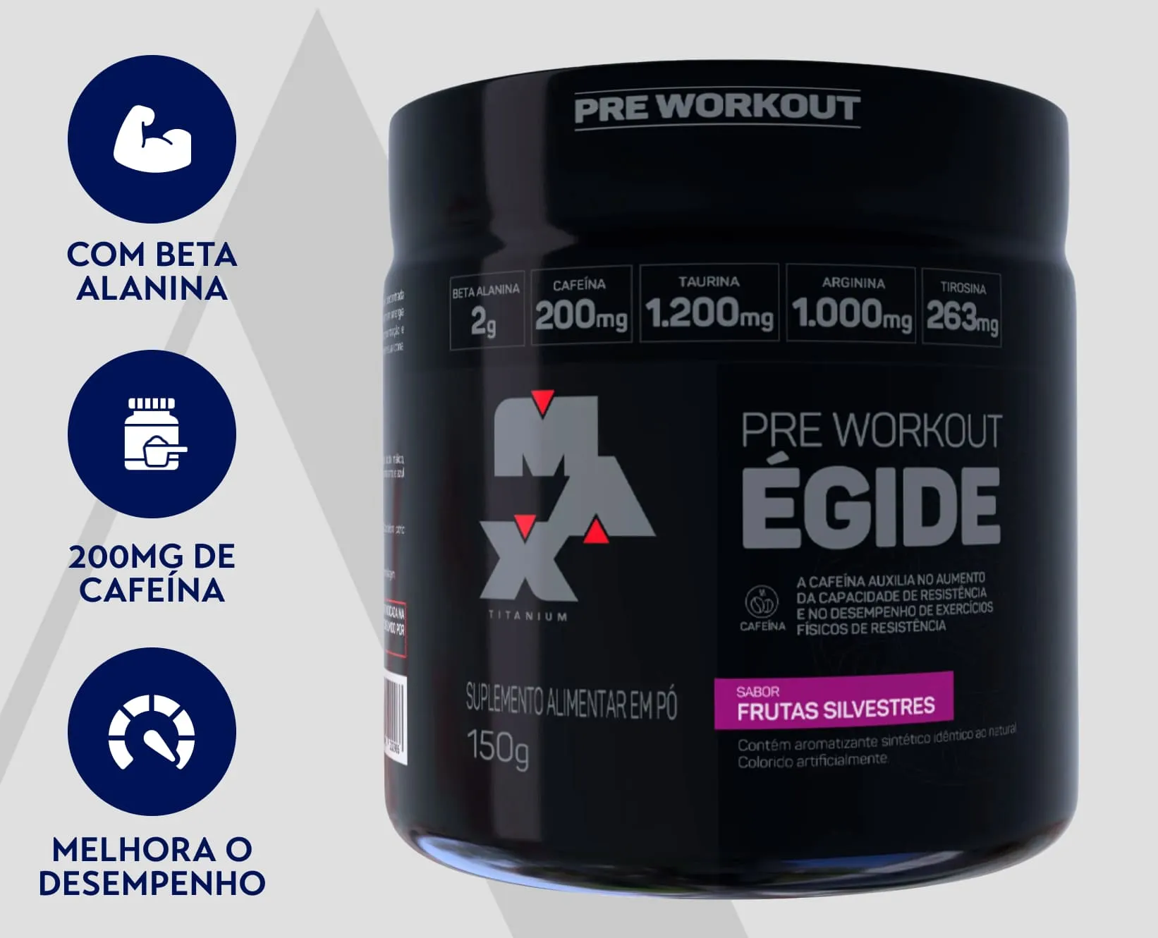 Pré-Treino Frutas Silvestres | Égide | Max Titanium | 150g