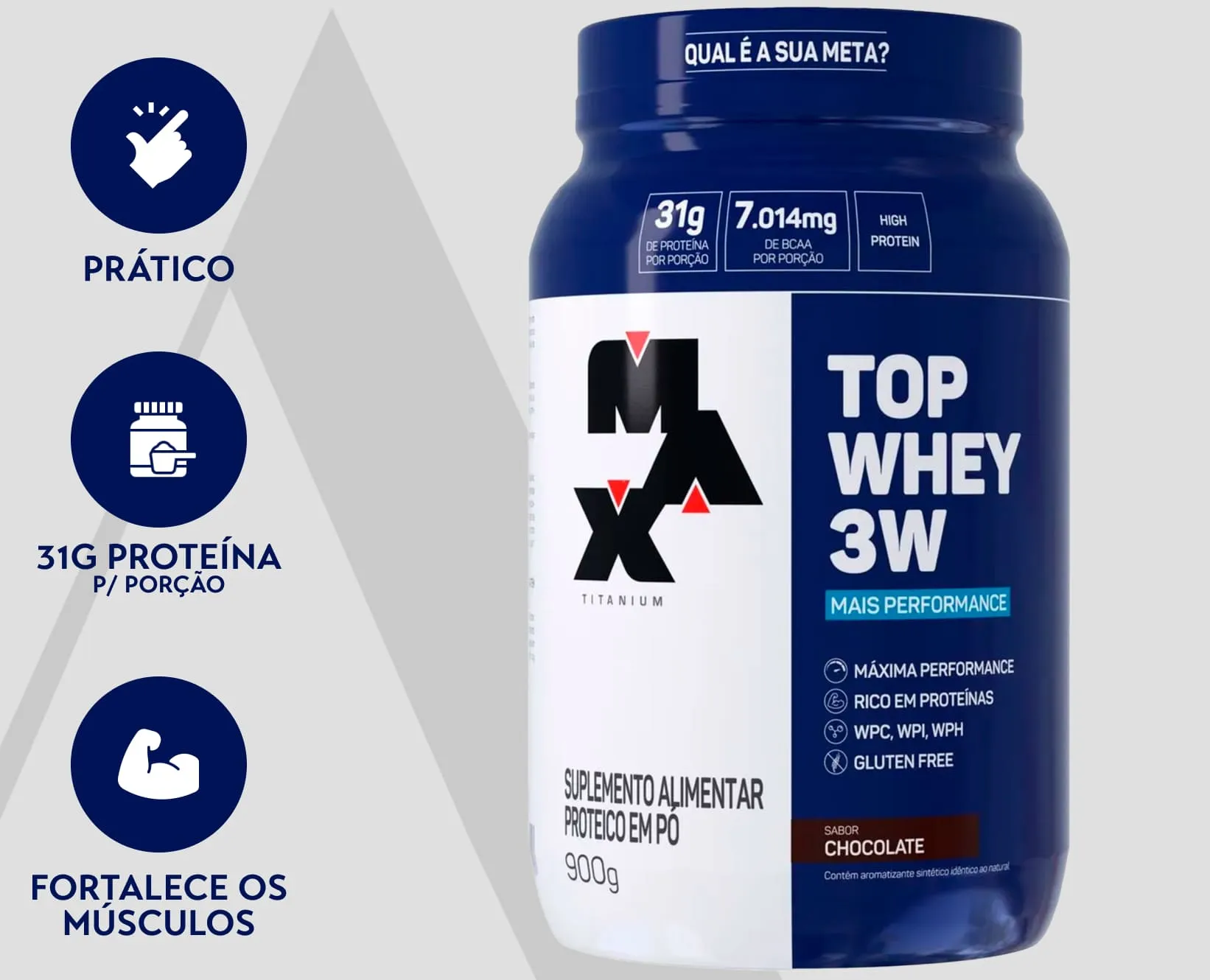 Top Whey de Chocolate | Max | Chocolate | 900g