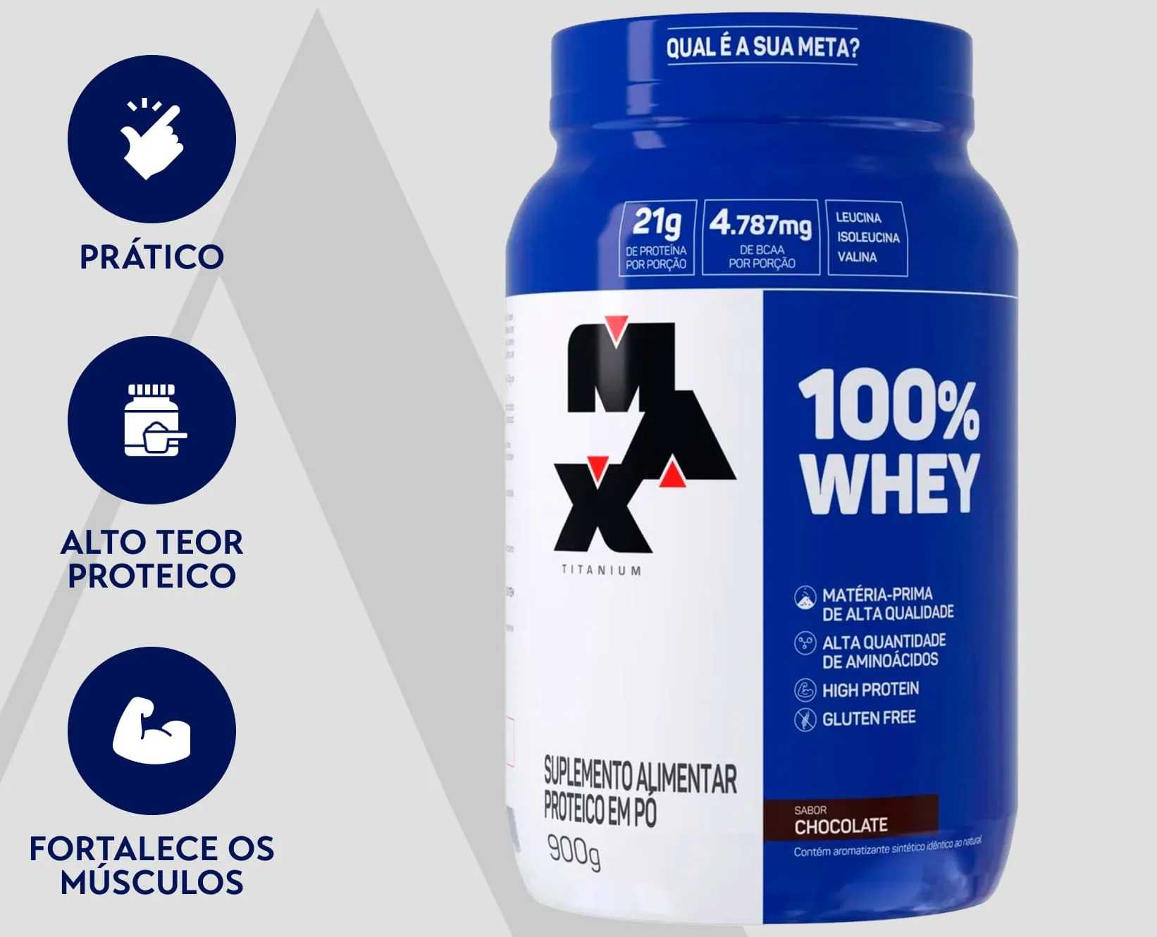 Whey Max de Chocolate 100% | 900g