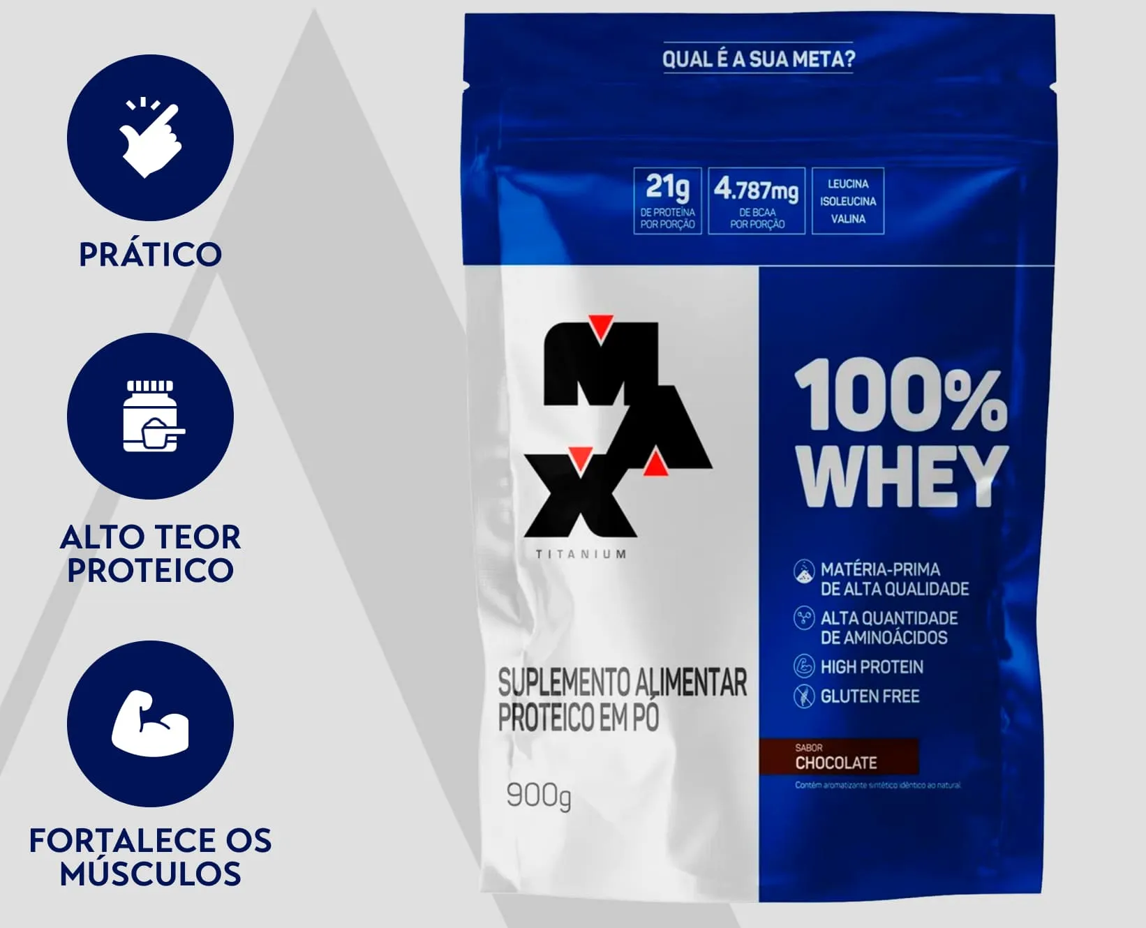 Whey Max Chocolate 100% | 900g (Refil)