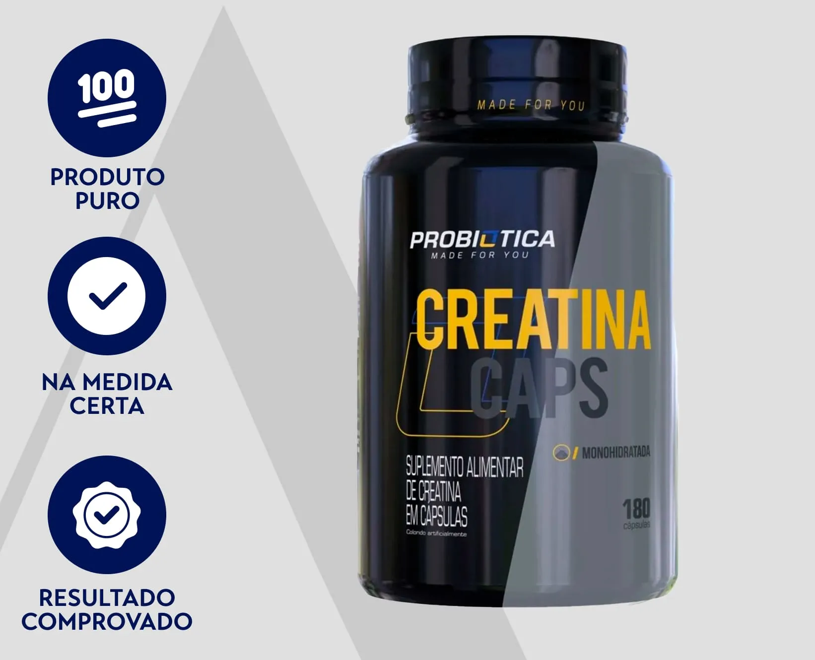 Creatina em Cápsulas Monohidratada da Probiótica