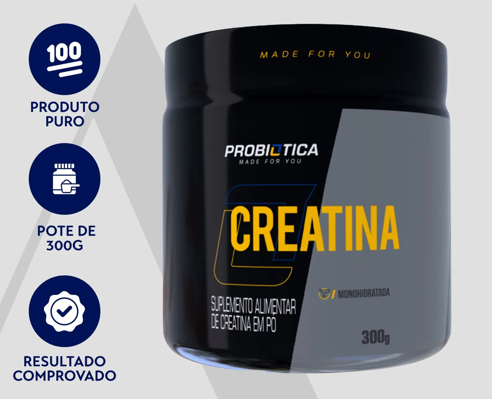 Creatina Probiótica 300g em Pó