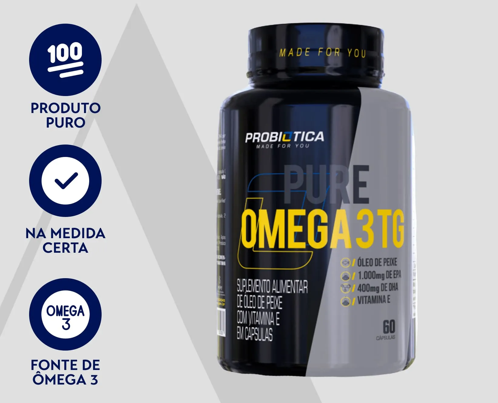 Ômega 3 TG | Probiótica | 60 Cápsulas
