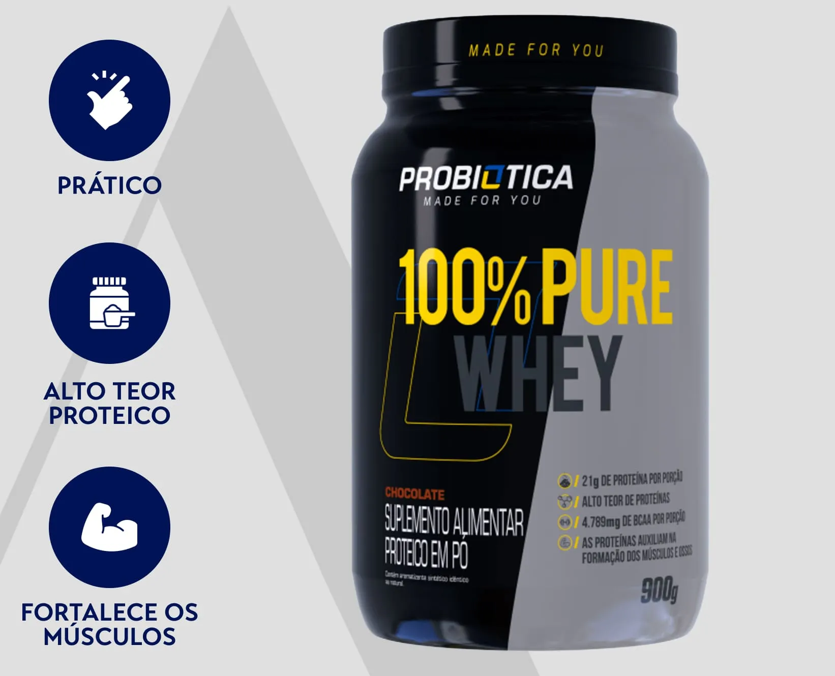 Whey Probiótica de Chocolate | 900g