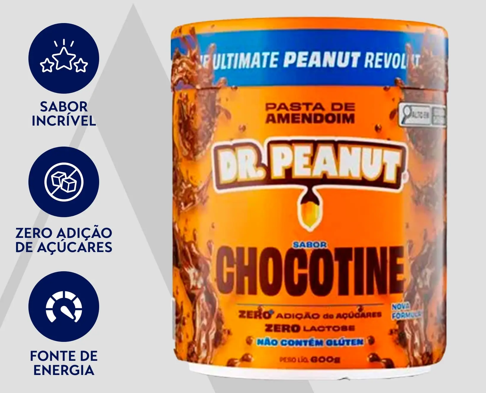 Pasta de Amendoim Sabor Chocotine | Dr. Peanut | 600g