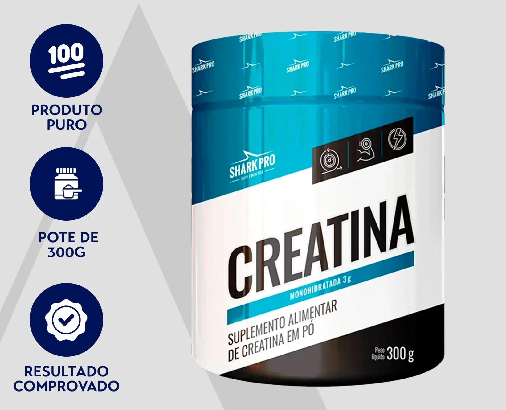 Creatina Shark Pro 300g em Pó
